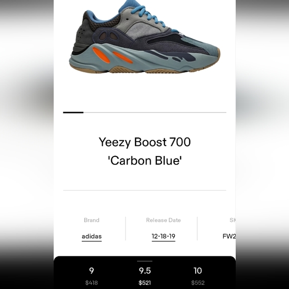 Yeezy 700 carbon blue 2019 - Picture 5 of 15